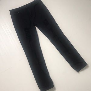 Black distressed jeans